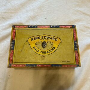 King Edward Mild Tobaccos Decorative Box - Yellow and Blue